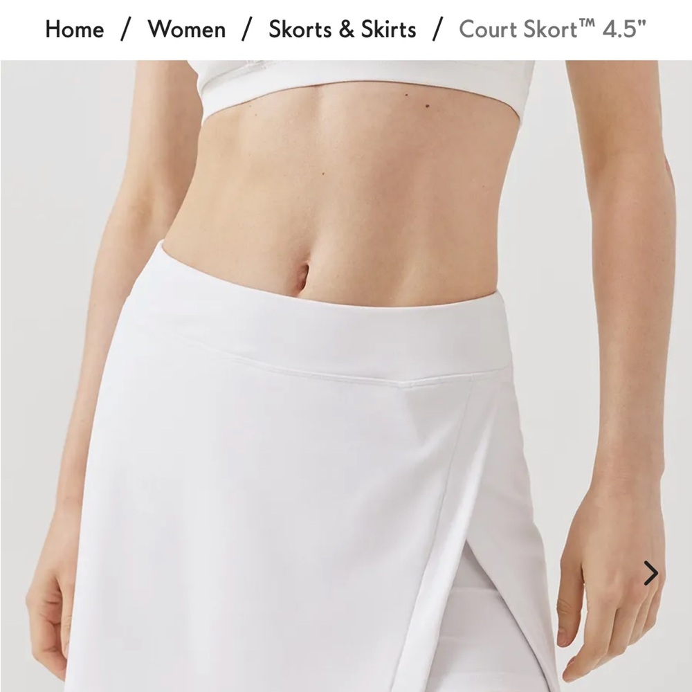 White Outdoor Voices tennis skirt / skort - new with tags NWT